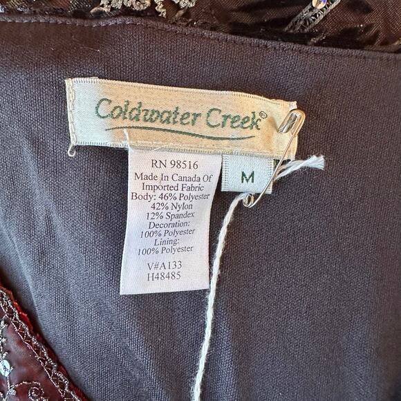 Vintage 90s/Y2K Boho Burnt Velvet Top M - Picture 6 of 8